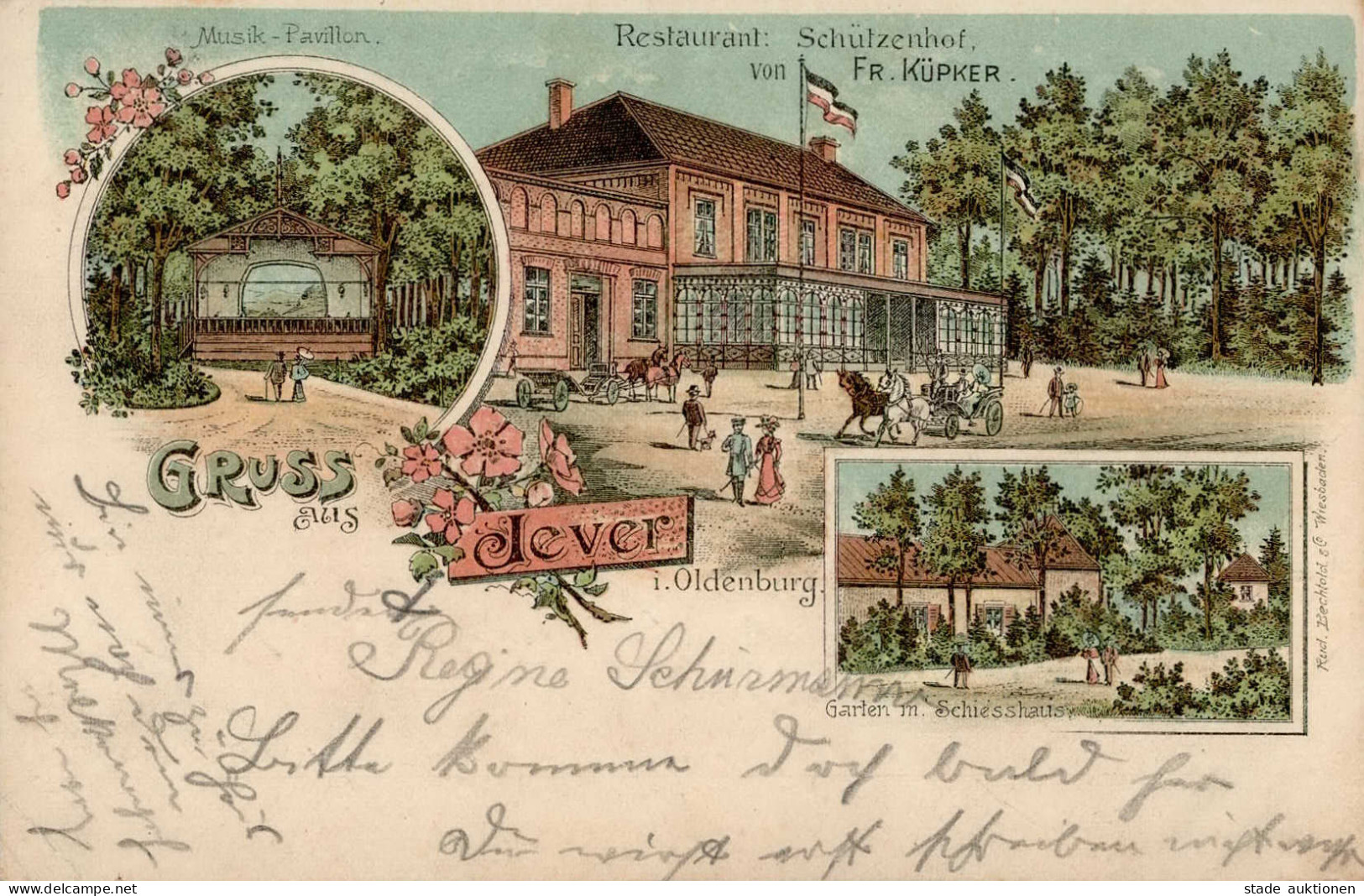 Jever (2942) Gasthaus Zum Schützenhof 1903 II (Stauchung) - Autres & Non Classés