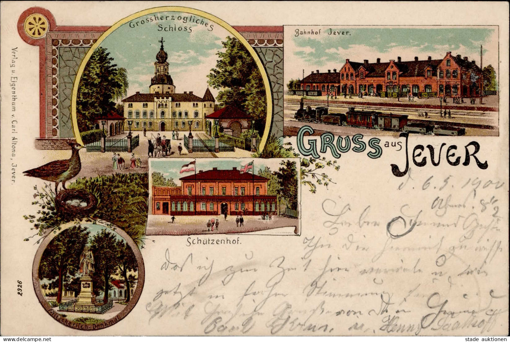 Jever (2942) Gasthaus Zum Schützenhof Bahnhof Eisenbahn 1900 I Chemin De Fer - Other & Unclassified