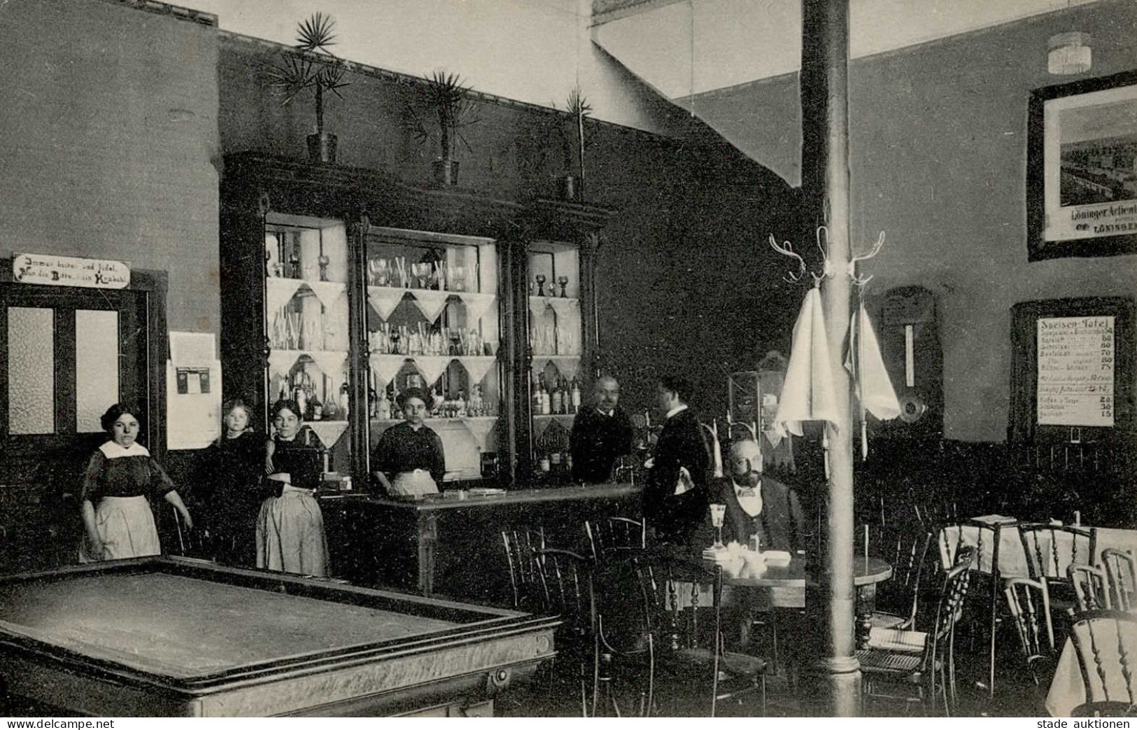 Wilhelmshaven (2940) Restaurant Jade Inh. Metzenthin, Ferdinand Billard Ca. 1914 I-II - Autres & Non Classés