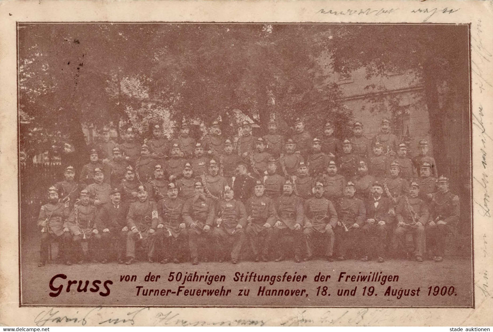 Hannover (3000) 50 Jähriges Stiftungsfest Der Freiwilligen Turner-Feuerwehr 18. Und 19. August 1900 II- (kleiner Riss, S - Sonstige & Ohne Zuordnung