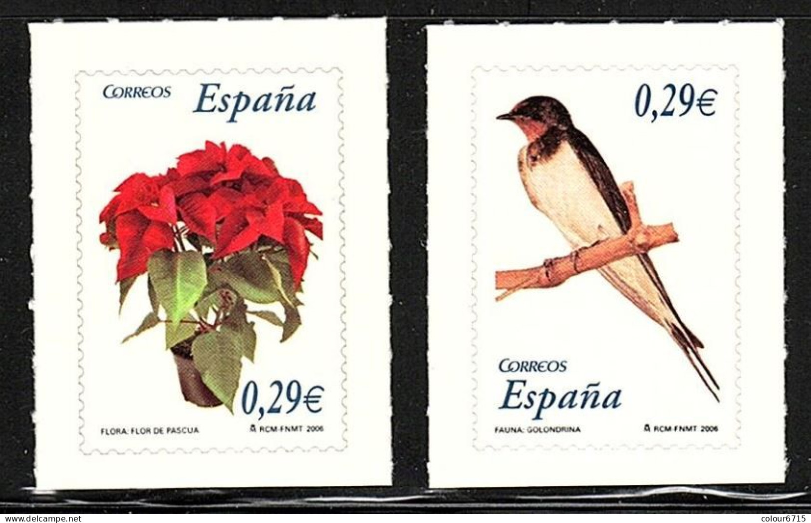 Spain 2006 Fauna & Flora — Flor De Pascua Y Golondrina Stamps 2v MNH - Nuovi