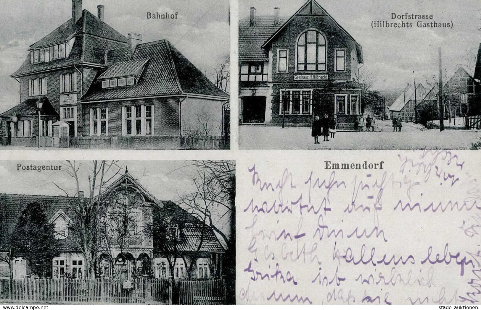 Emmendorf (3111) Bahnhof Postamt Dorfstrasse Gasthaus Hilbrechts I - Other & Unclassified