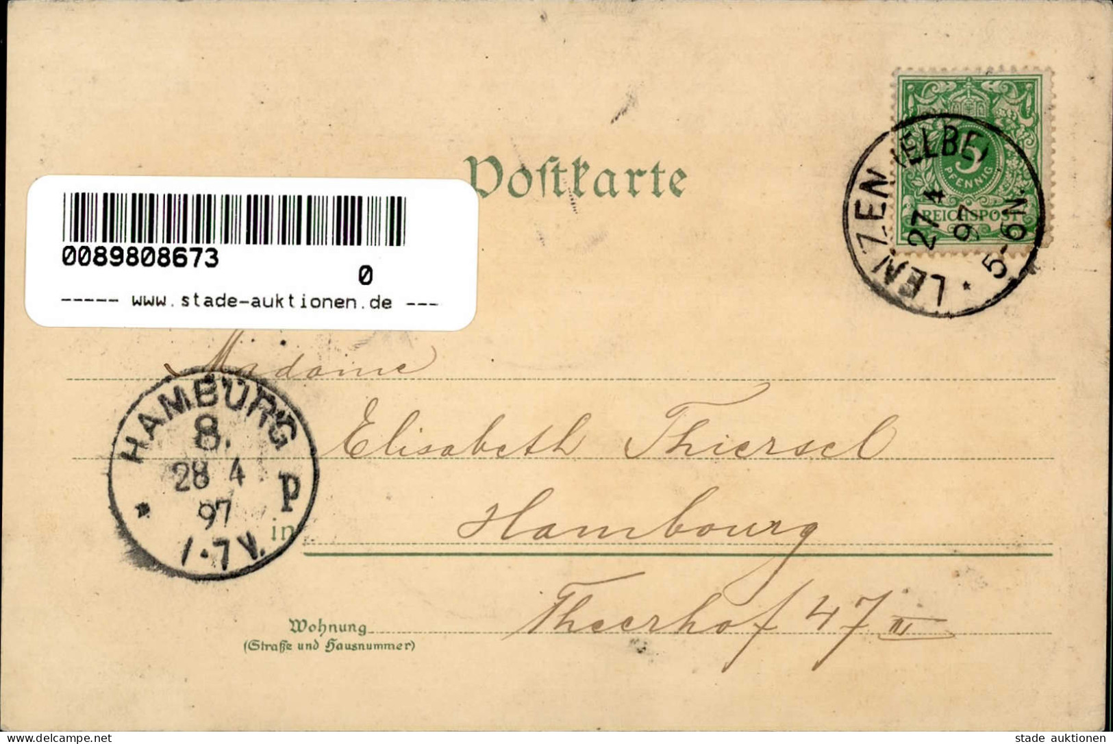 Lenzen (3139) Kirche Burg Stampfer Turm 1897 I-II (fleckig) - Other & Unclassified