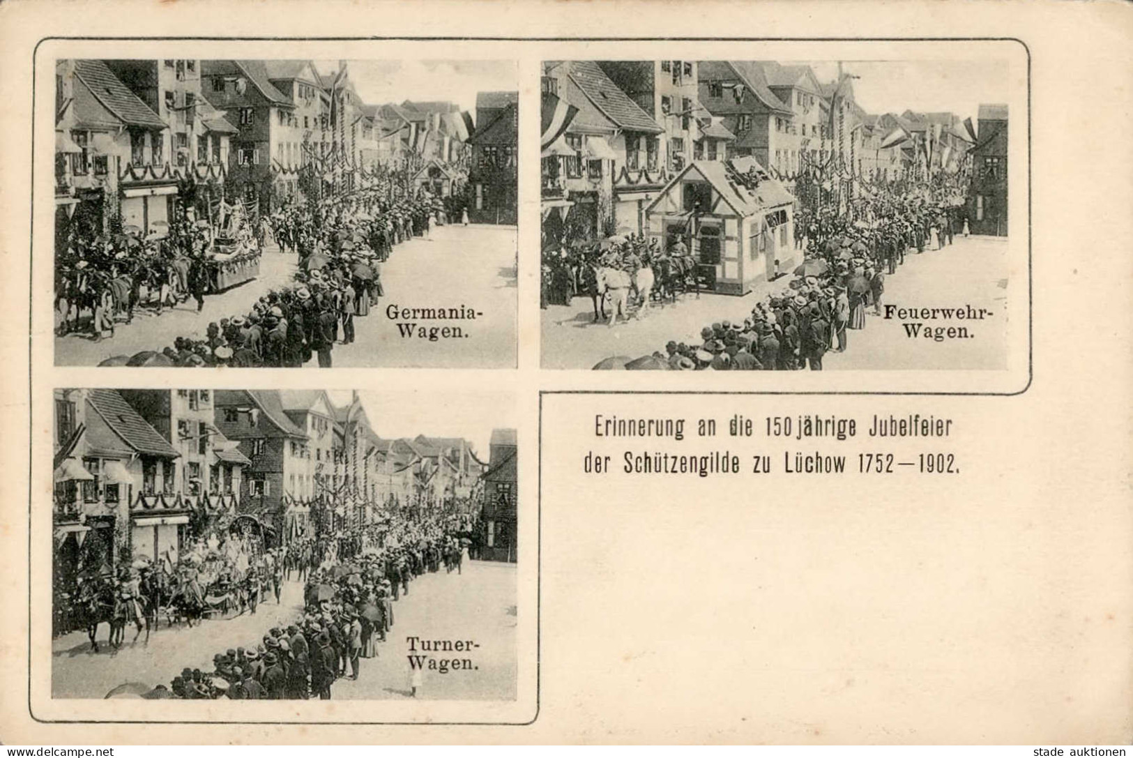 Lüchow (3130) Erinnerung An Die 150 Jährige Jubelfeier Der Schützengilde Lüchow 1902 II (Stauchung) - Luechow