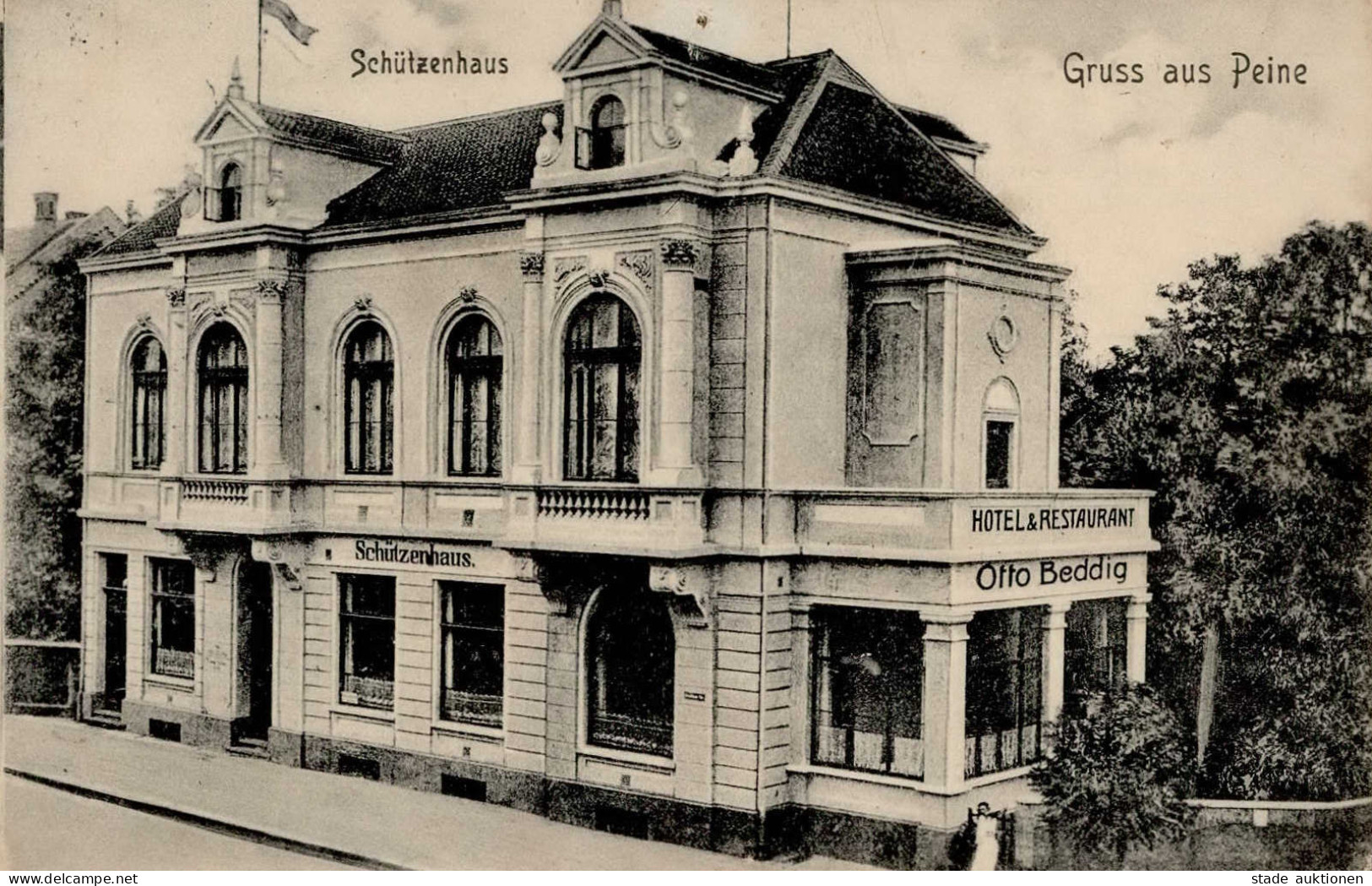 Peine (3150) Schützenhaus Hotel Gasthaus Otto Beddig 1907 I-II - Peine