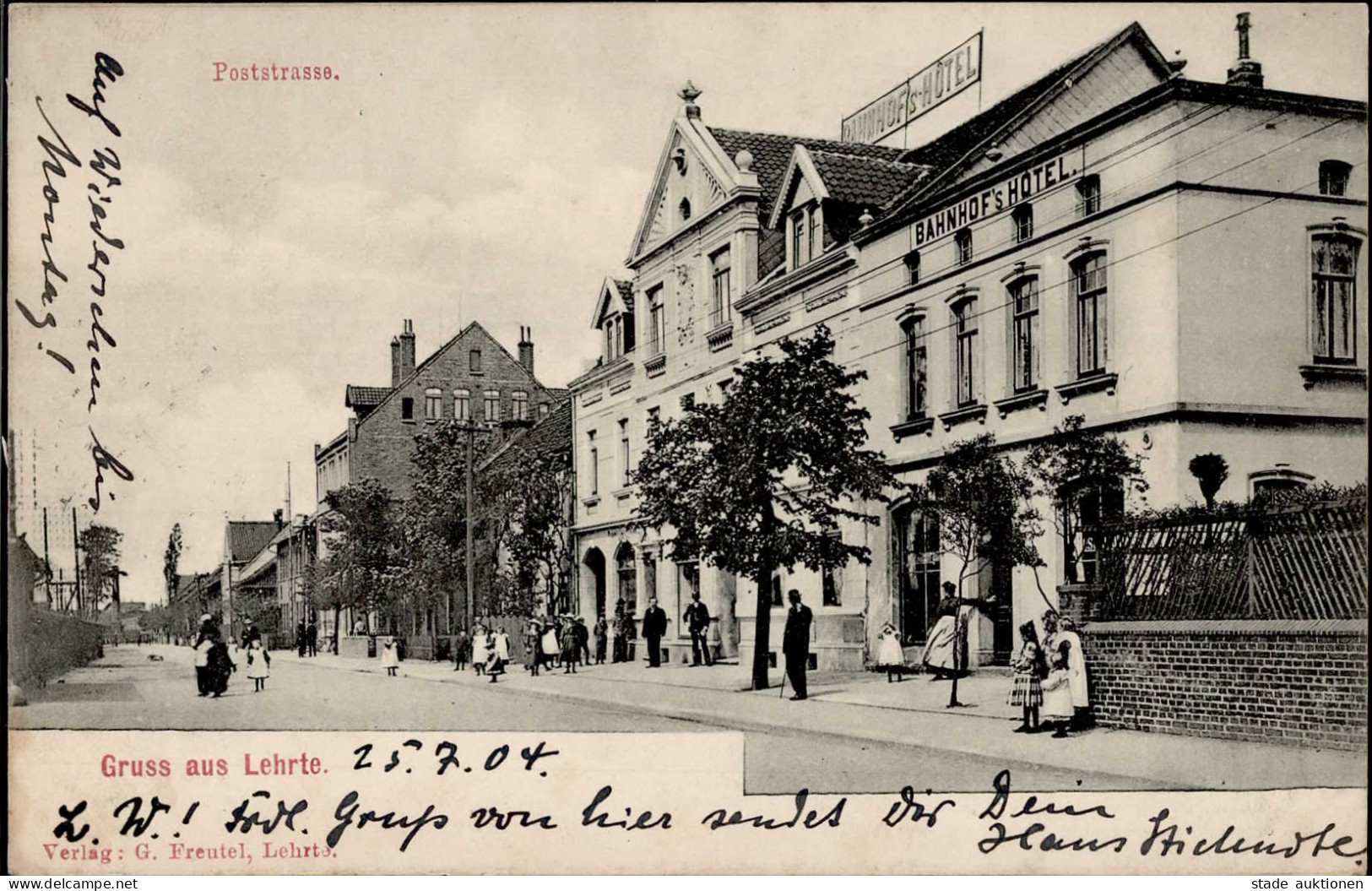 Lehrte (3160) Poststrasse Hotel Bahnhof 1904 I-II - Sonstige & Ohne Zuordnung