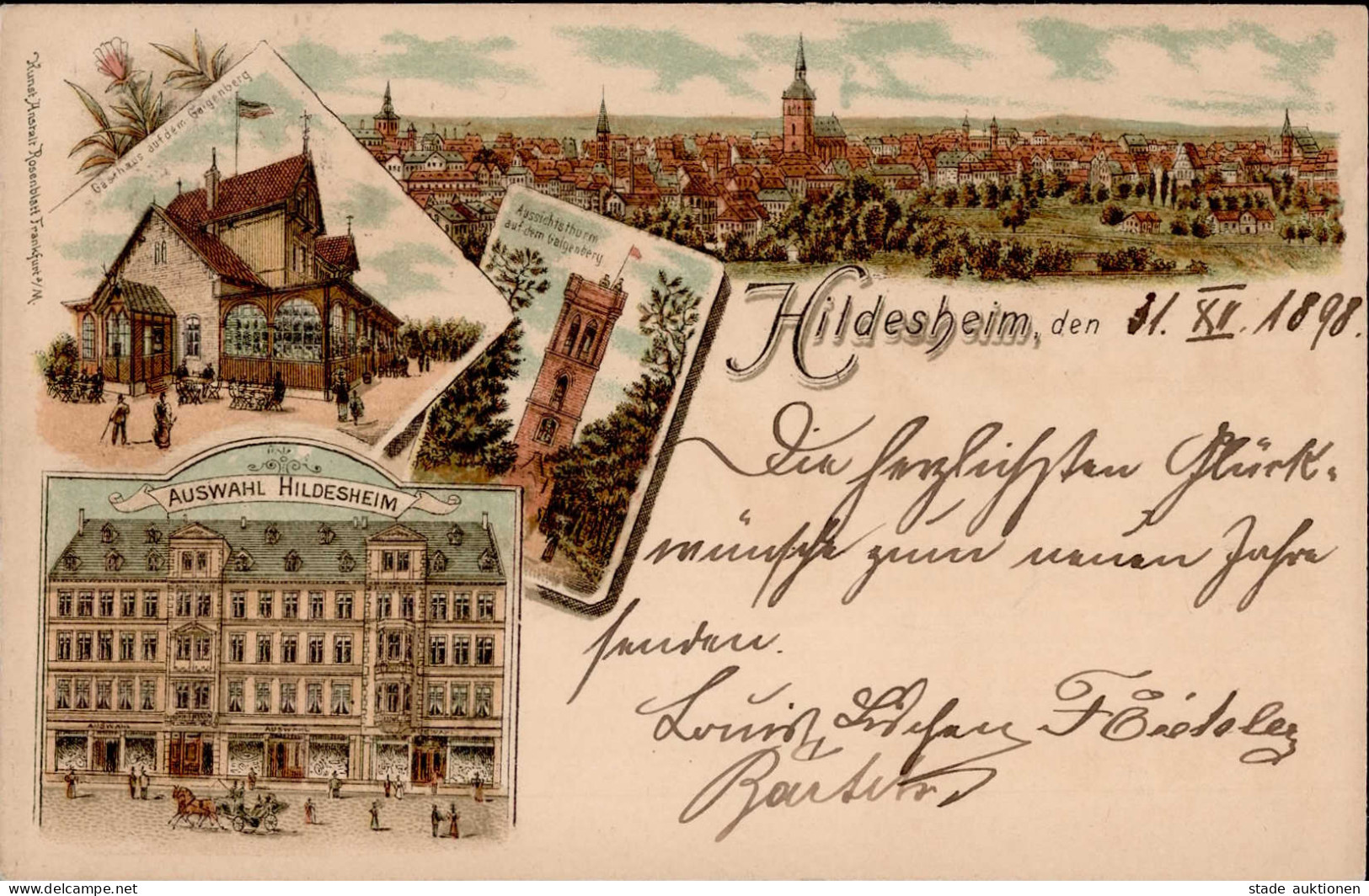 Hildesheim (3200) Gasthaus Auf Dem Galgenberg Handlung Auswahl 1898 I- - Hildesheim