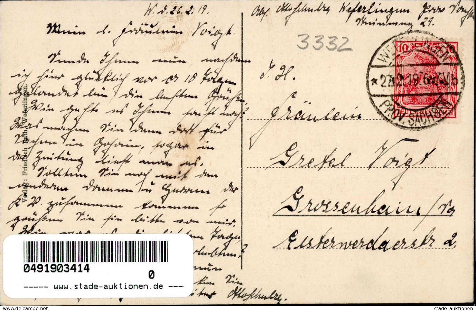 Grasleben (3332) Zeche Braunschweig-Lüneburg 1919 I - Other & Unclassified