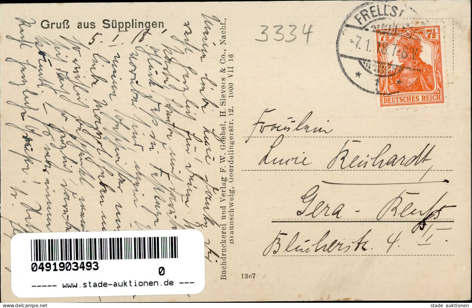 Süpplingen (3334) Bahnhofstrasse Kath. Kirche 1918 I - Other & Unclassified