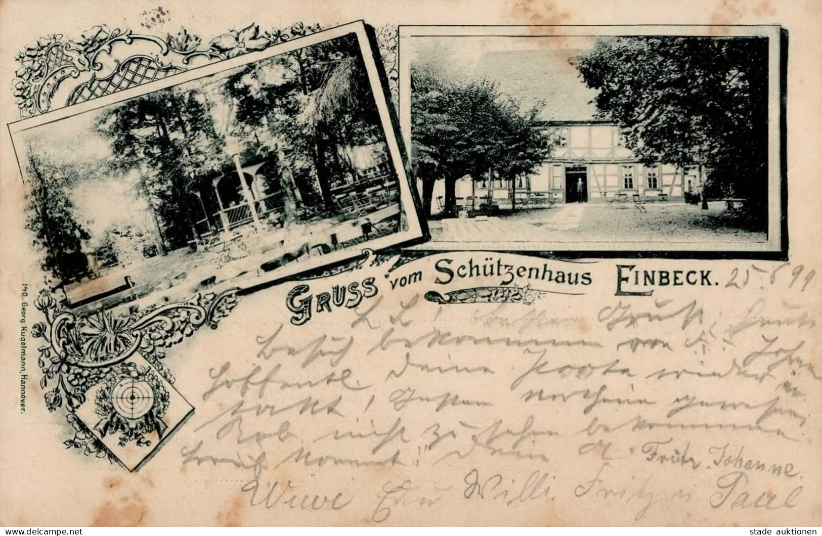 Einbeck (3352) Schützenhaus 1899 I- - Other & Unclassified