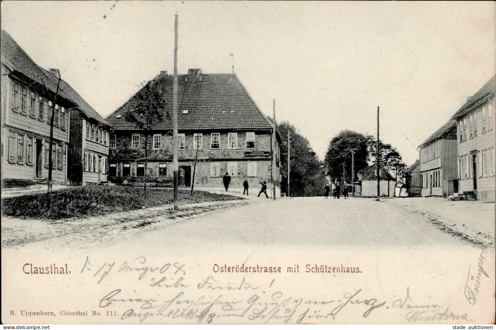 Clausthal-Zellerfeld (3392) Osteröderstrasse Schützenhaus 1904 I - Other & Unclassified
