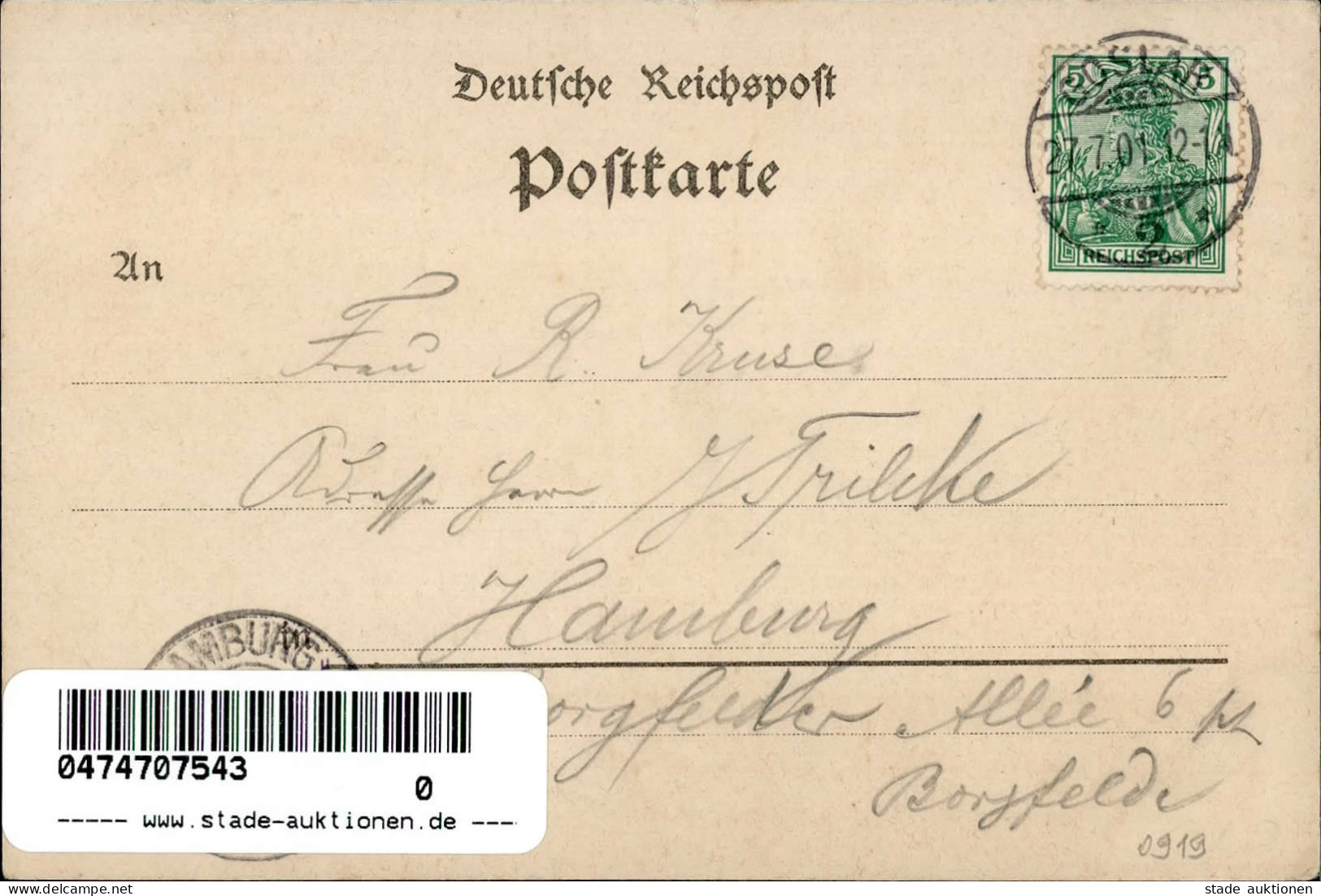 Goslar (3380) Bahnhofs-Hotel Gasthaus Zum Schützenhof 1901 I- - Goslar