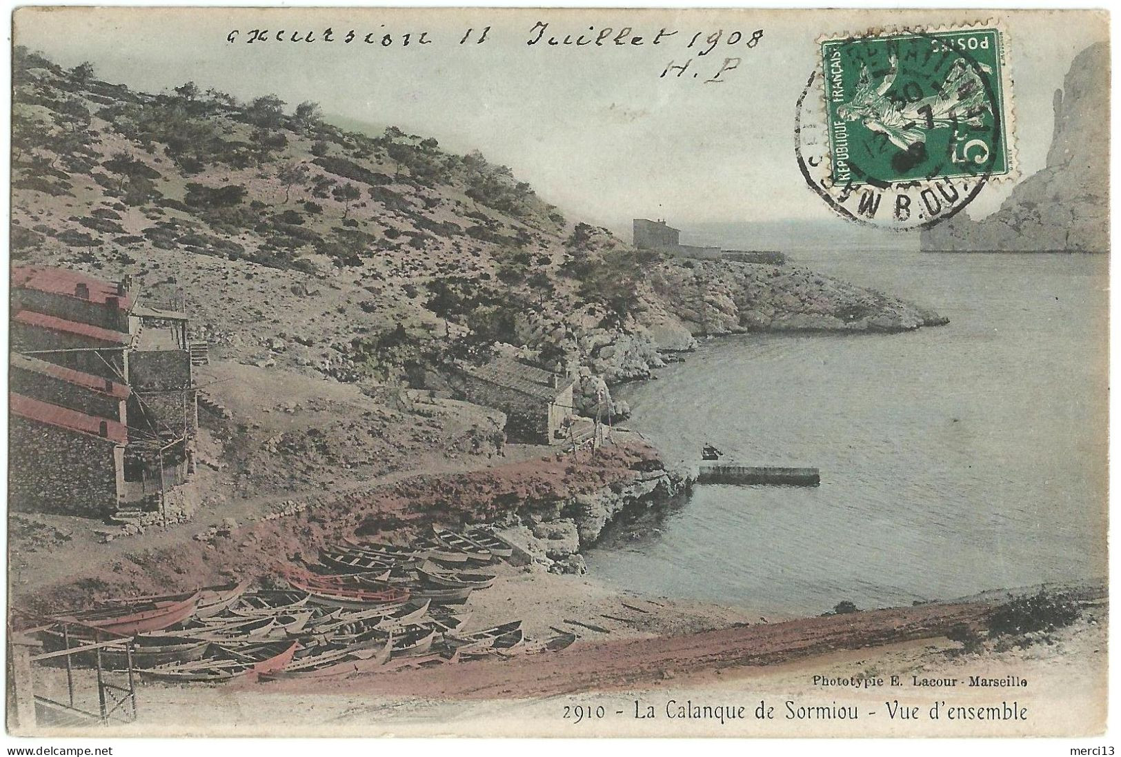 La Calanque De SORMIOU – Vue D’ensemble (13). Editeur Lacour, N° 2910. - Quatieri Sud, Mazarques, Bonneveine, Pointe Rouge, Calanques