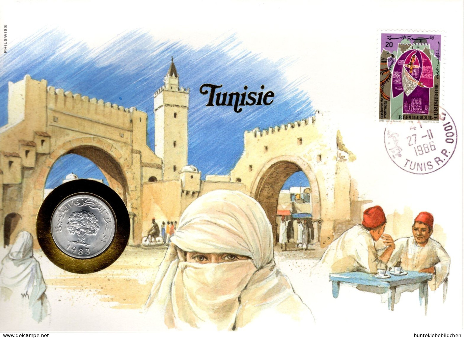Numisbrief - Tunesien - Tunesië