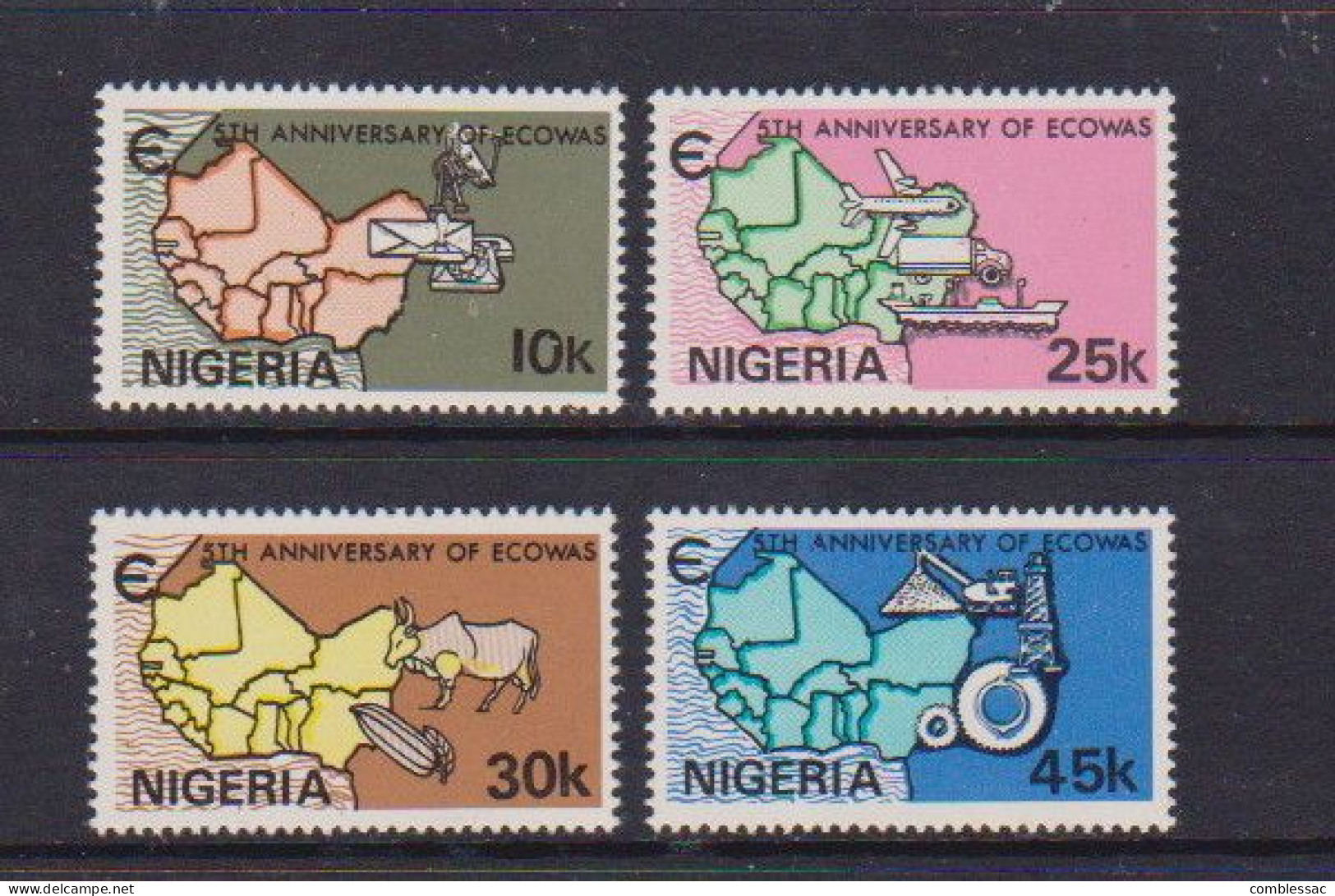 NIGERIA    1980    5th  Anniv  Of  Economic  Community    Set  Of  4    MNH - Nigeria (1961-...)