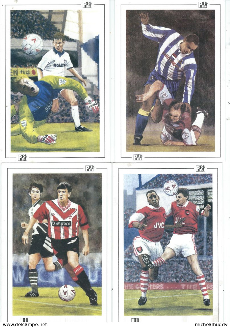 4  POSTCARDS   SOCCER PLAYERS - Football