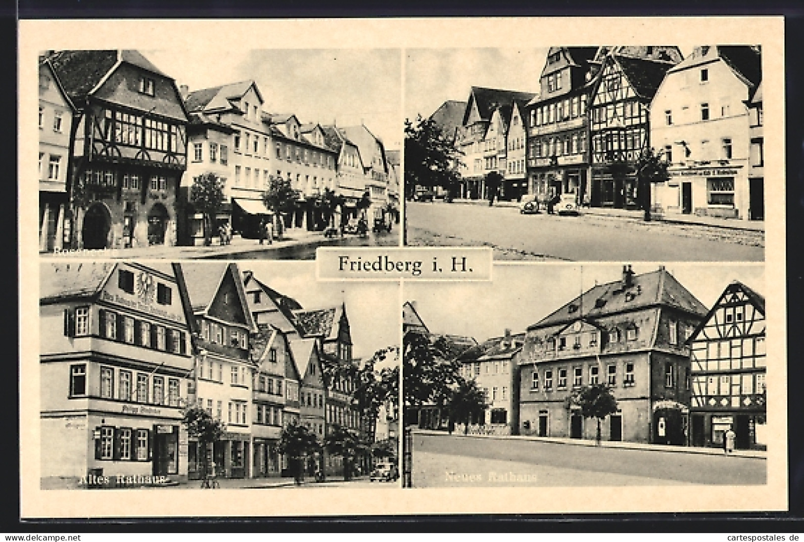 AK Friedberg I. H., Rosenecke, Neues Rathaus Und Altes Rathaus  - Friedberg