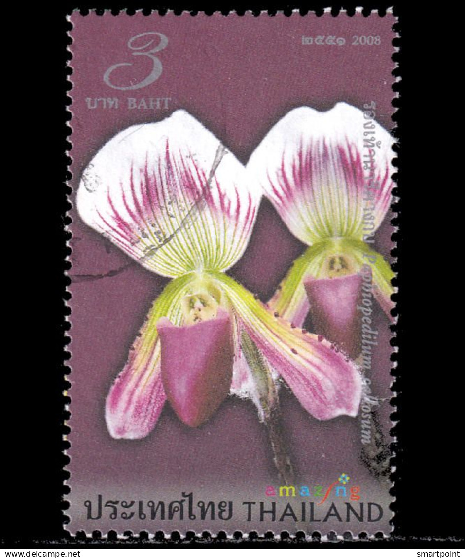 Thailand Stamp 2008 Amazing Thailand (Orchid) 3 Baht - Used - Tailandia