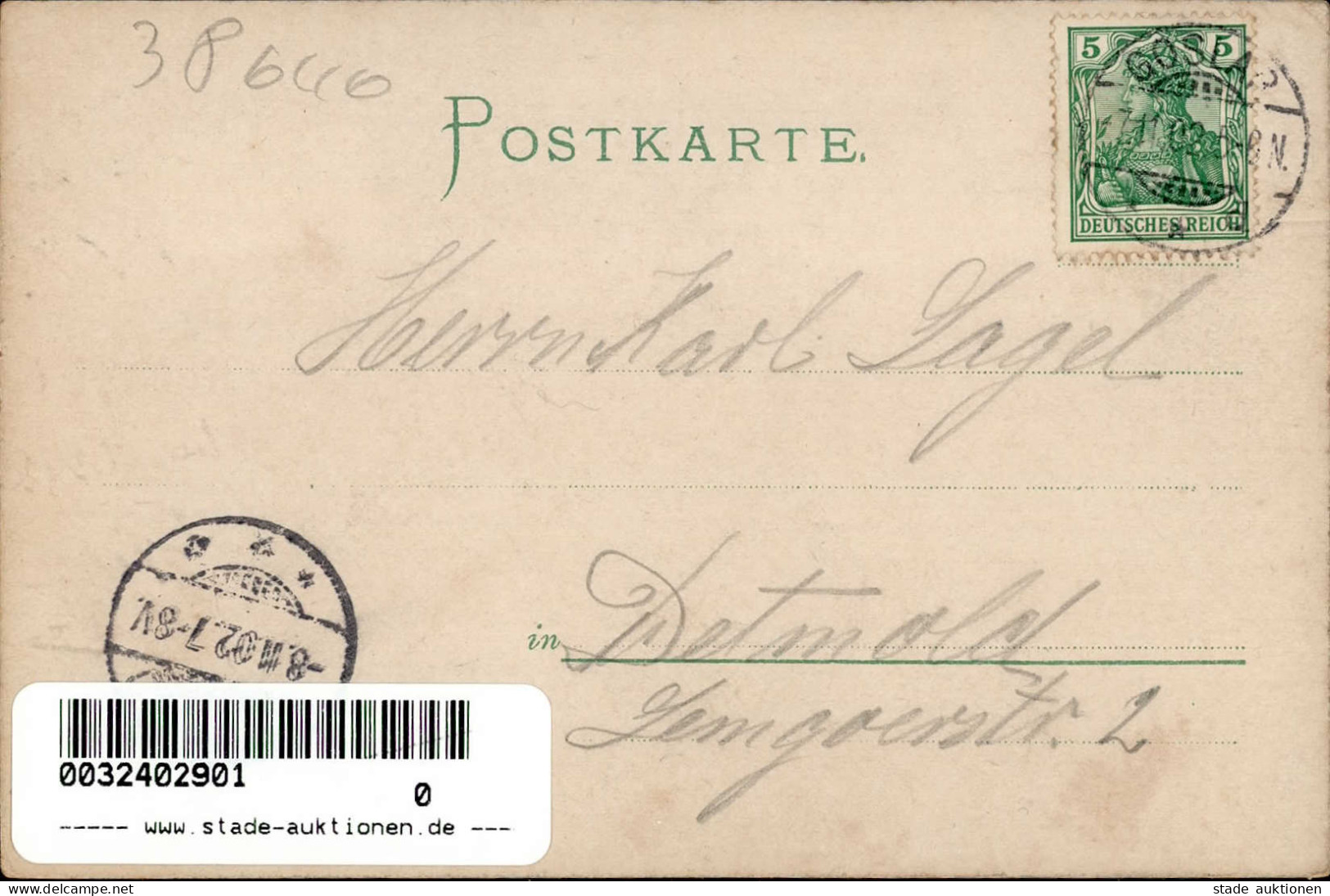 Goslar (3380) Rennenbergs Bleiche Seidenkarte 1902 I-II (Ecken Abgestossen) - Goslar
