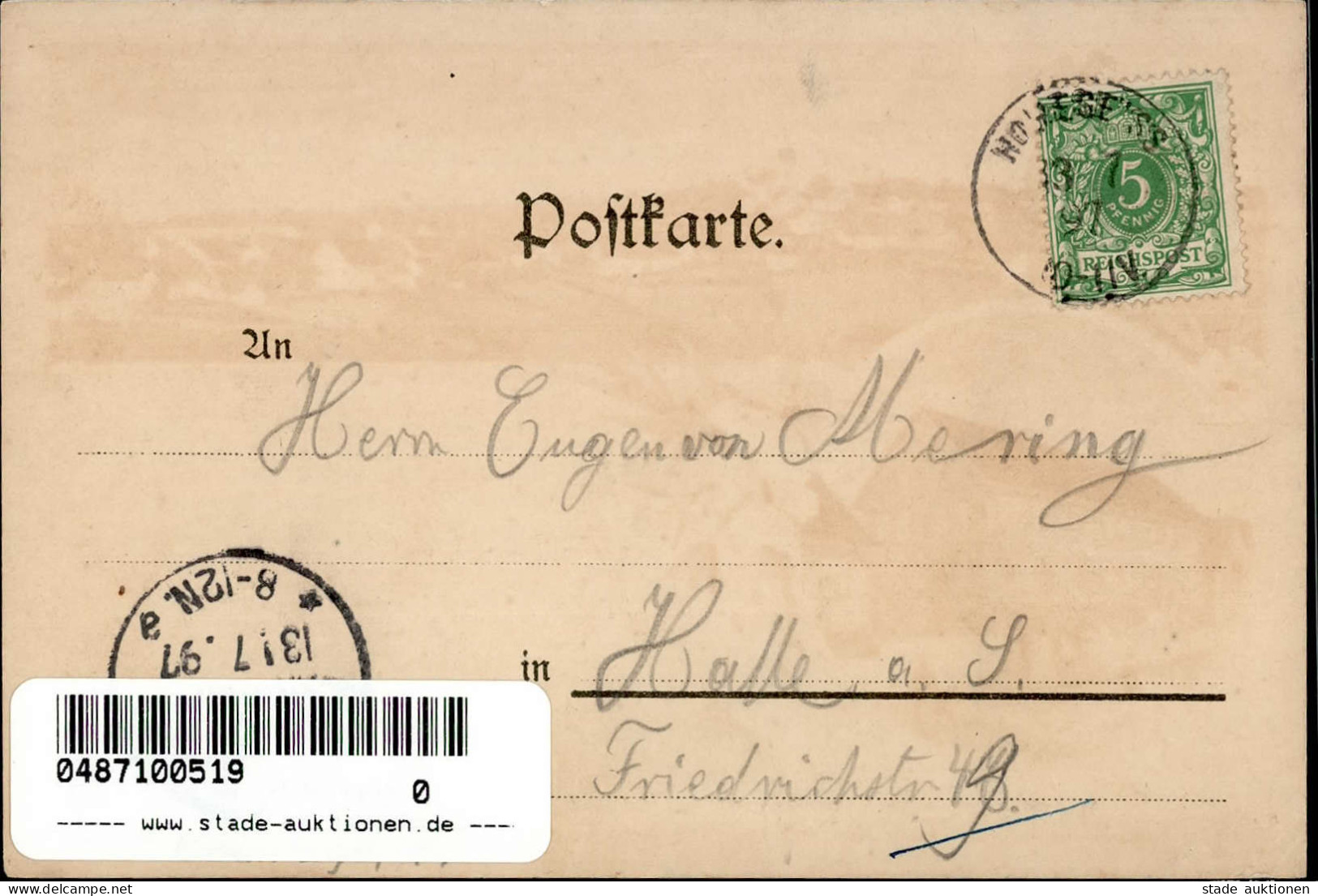 Hohegeiß (3389) Hotel Engelmann 1897 I-II (fleckig, Ecken Abgestossen) - Other & Unclassified
