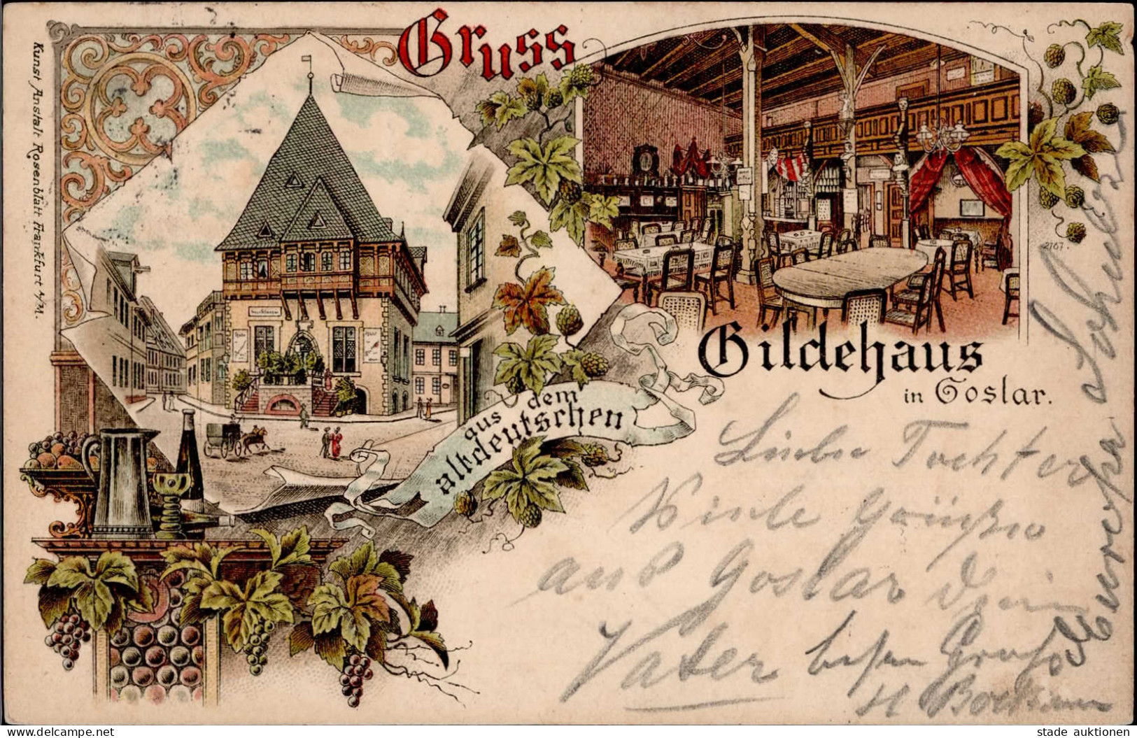 Goslar (3380) Gasthaus Zum Gildehaus 1901 I- - Goslar