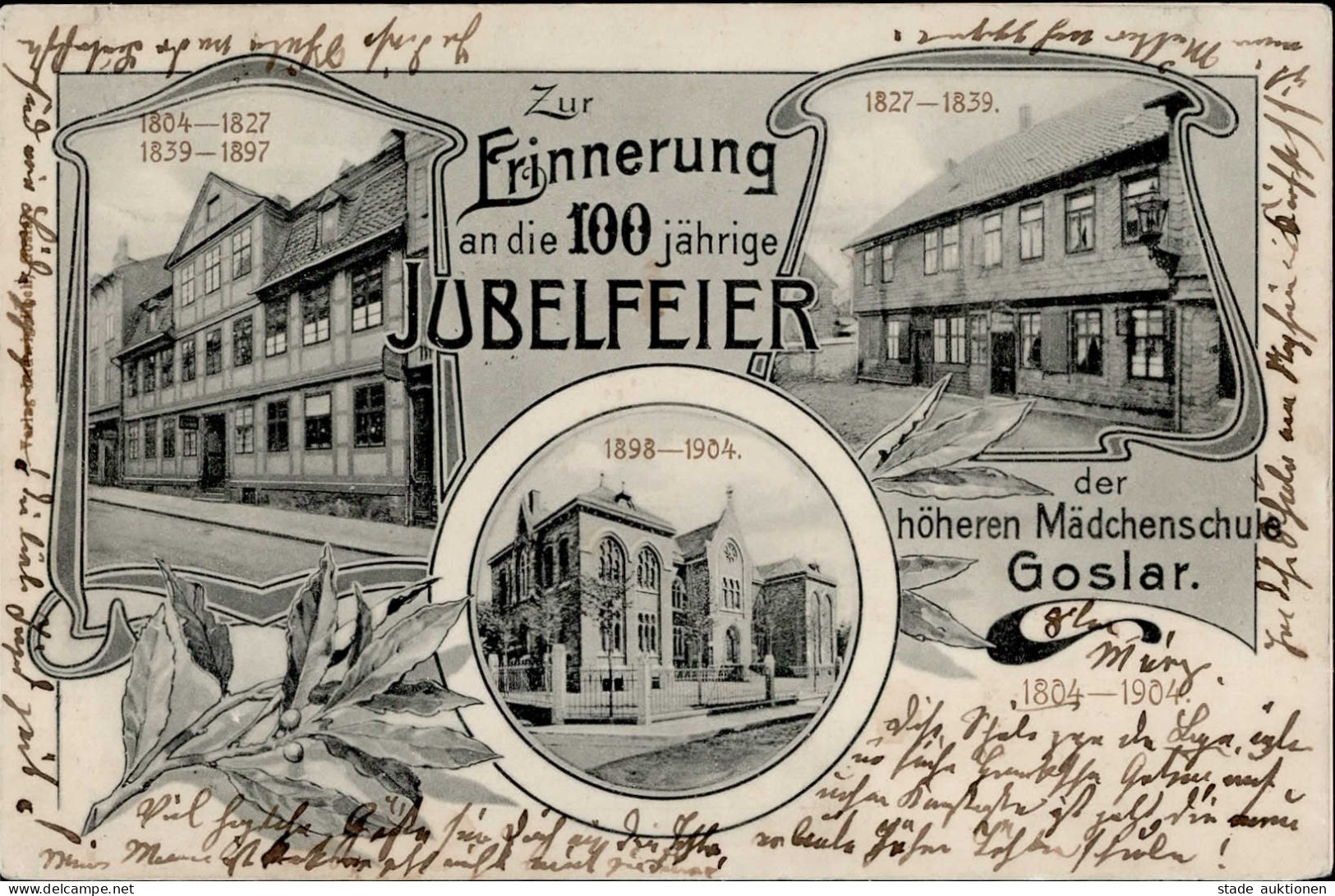 Goslar (3380) Zur Erinnerung An Die 100 Jährige Jubelfeier Der Höheren Mädchenschule 1904 I- - Goslar