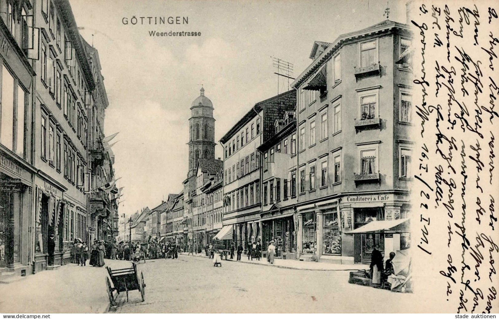 Göttingen (3400) Weenderstrasse Conditorei Cafe Kirche 1911 I-II - Göttingen
