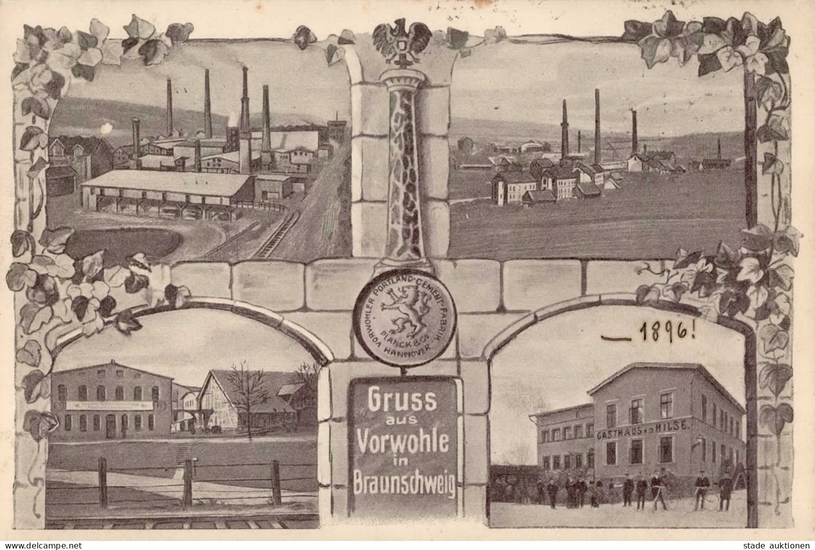 Vorwohle (3456) Gasthaus Hilse Zement Fabrik 1922 I-II - Other & Unclassified
