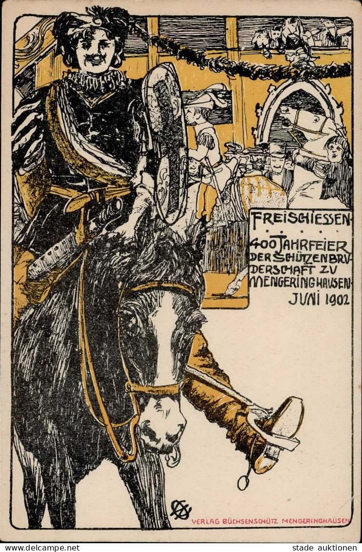 Mengeringhausen (3548) Freischießen  Und 400 Jahrfeier Der Schützenbruderschaft Juni 1902 II (Stauchung) - Other & Unclassified