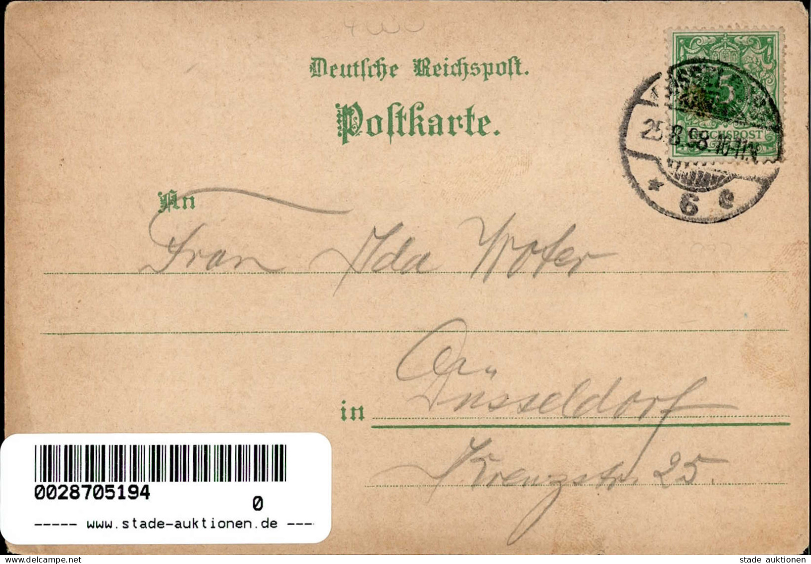 Düsseldorf Oberkassel (4000) Gasthaus Zur Post Eisenbahn 1898 II (Stauchungen) Chemin De Fer - Düsseldorf