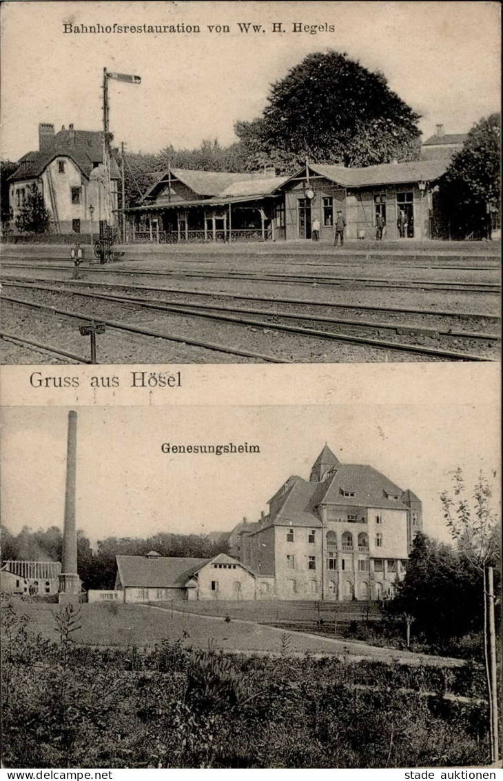 Hösel (4030) Bahnhofsgasthaus Hegels Genesungsheim I-II - Other & Unclassified