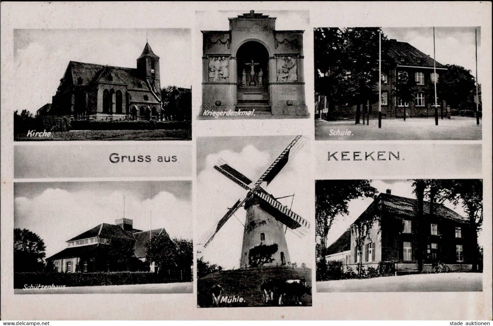 Keeken (4190) Schützenhaus Windmühle Schule Kriegerdenkmal I - Andere & Zonder Classificatie