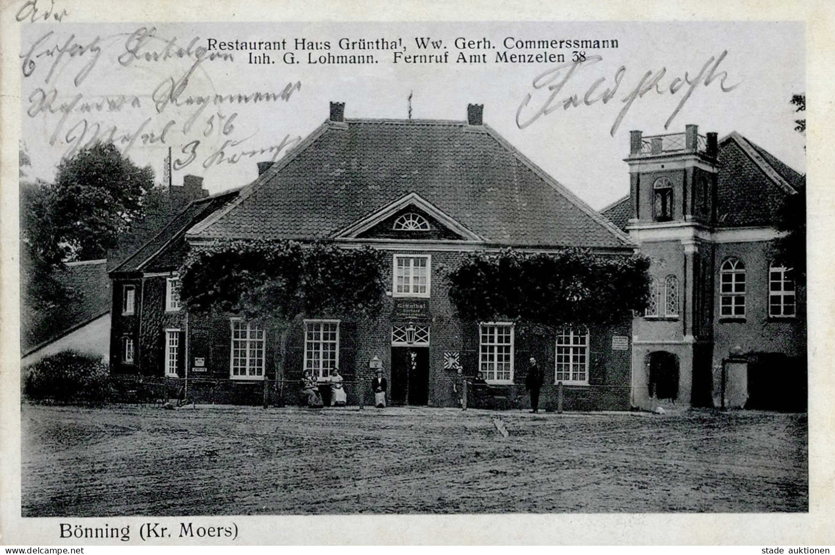 Menzelen (4234) Bönning Restaurant Haus Grünthal 1914 I-II - Xanten