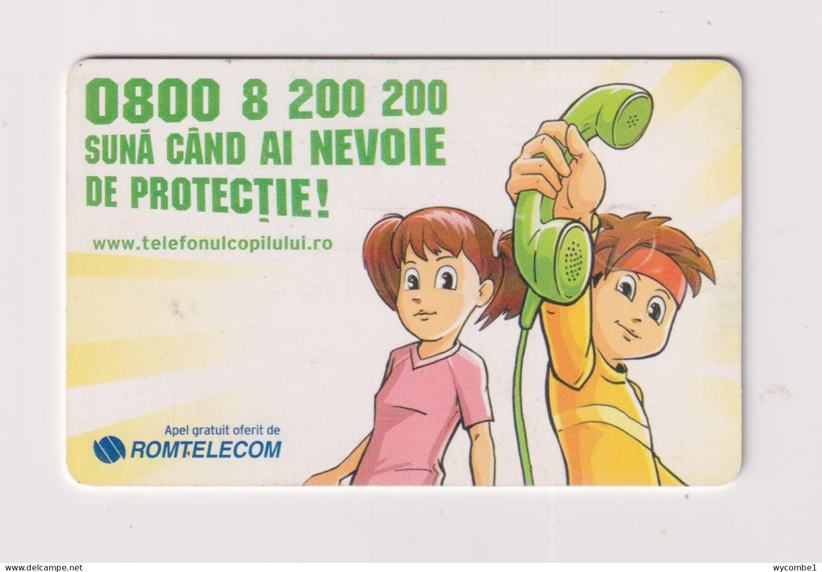 ROMANIA -  Child Protection Chip  Phonecard - Rumania