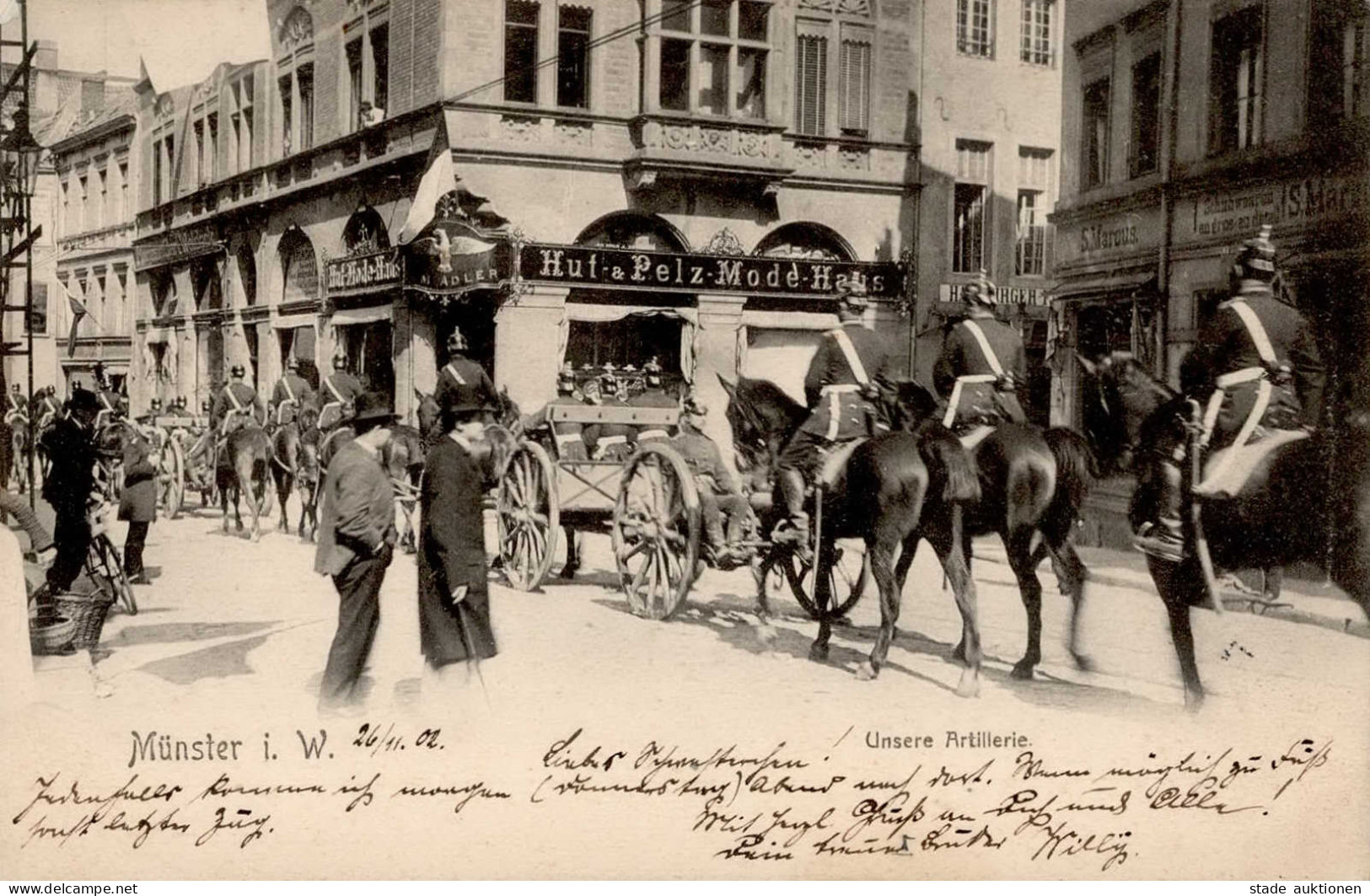 Münster (4400) Hut- Und Pelzhandlung Adler 1902 I-II - Muenster