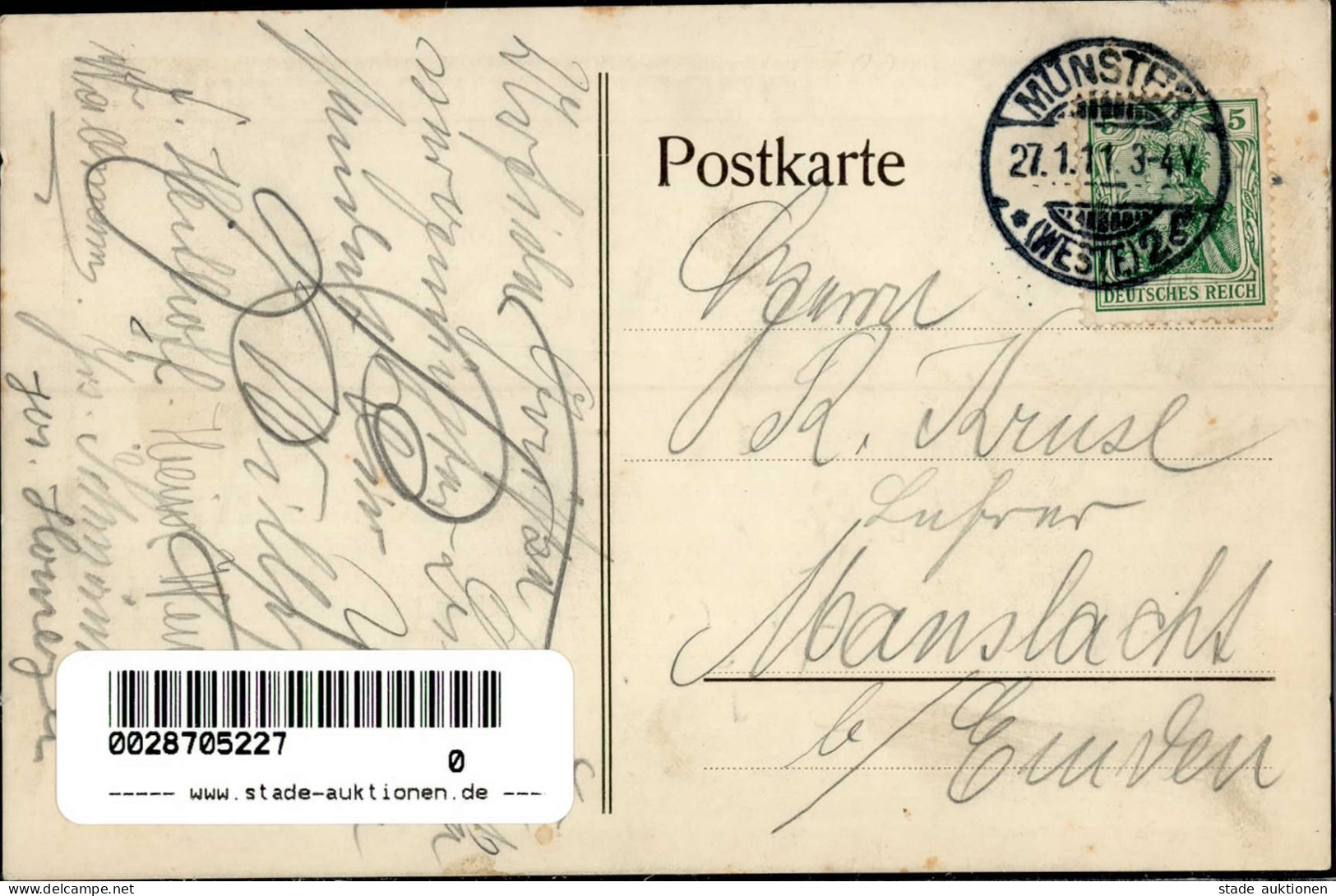 Münster (4400) Kaiserkommers Der Kgl. Baugewerkschule 1911 II (Stauchung) - Muenster