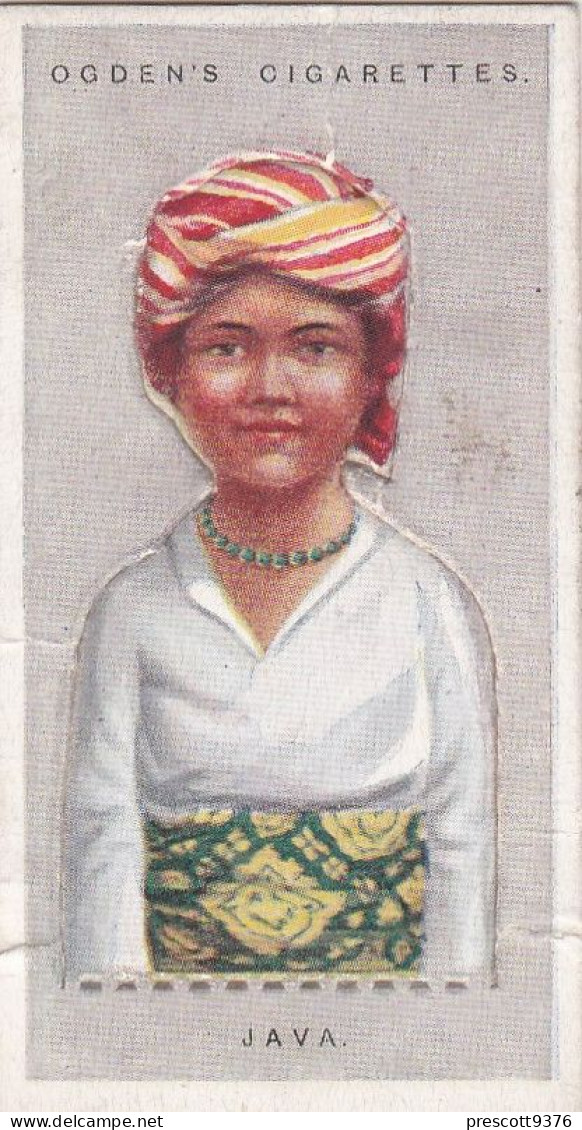 24 Java - Children Of All Nations 1924  - Ogdens  Cigarette Card - Original, Antique, Push Out - Ogden's