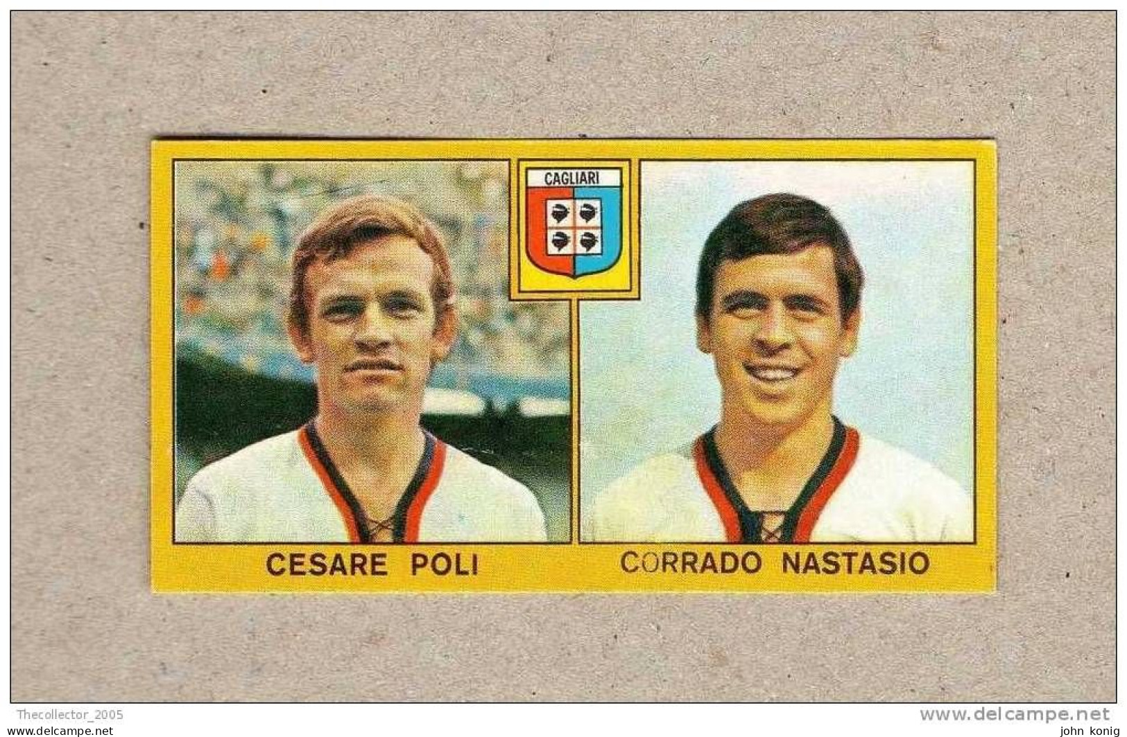 CALCIATORI - CALCIO - Figurine Panini 1969-1970 # CAGLIARI (C. POLI-C. NASTASIO) - Edición Italiana