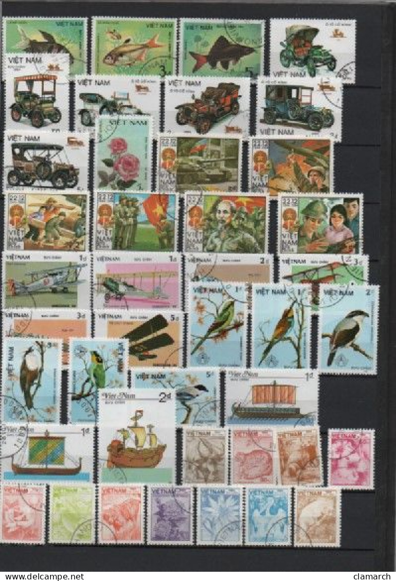 VIETNAM-Collection de + de 500 timbres NEUFS dont + de 220 différents (Vietnam Anciens, Nord, Sud & Actuels) frais 4.30