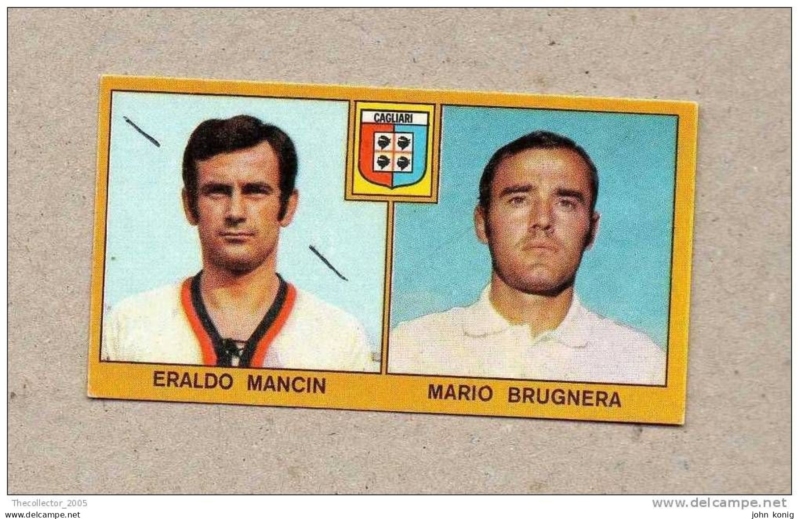 CALCIATORI - CALCIO - Figurine Panini 1969-1970 # CAGLIARI (E. MANCINI-M. BRUGNERA) - Edición Italiana