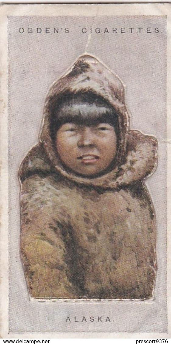 2 Alaska, Eskimo - Children Of All Nations 1924  - Ogdens  Cigarette Card - Original, Antique, Push Out - Ogden's
