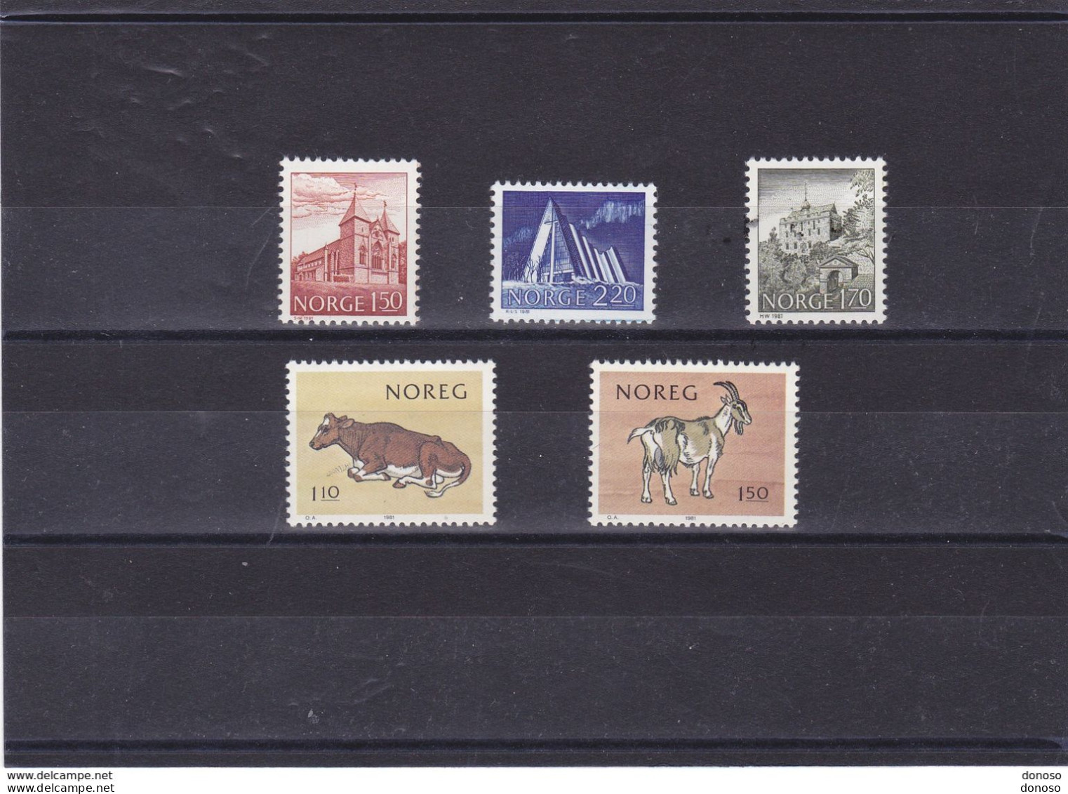 NORVEGE 1981  Yvert 787-789 + 790-791 NEUF** MNH - Unused Stamps