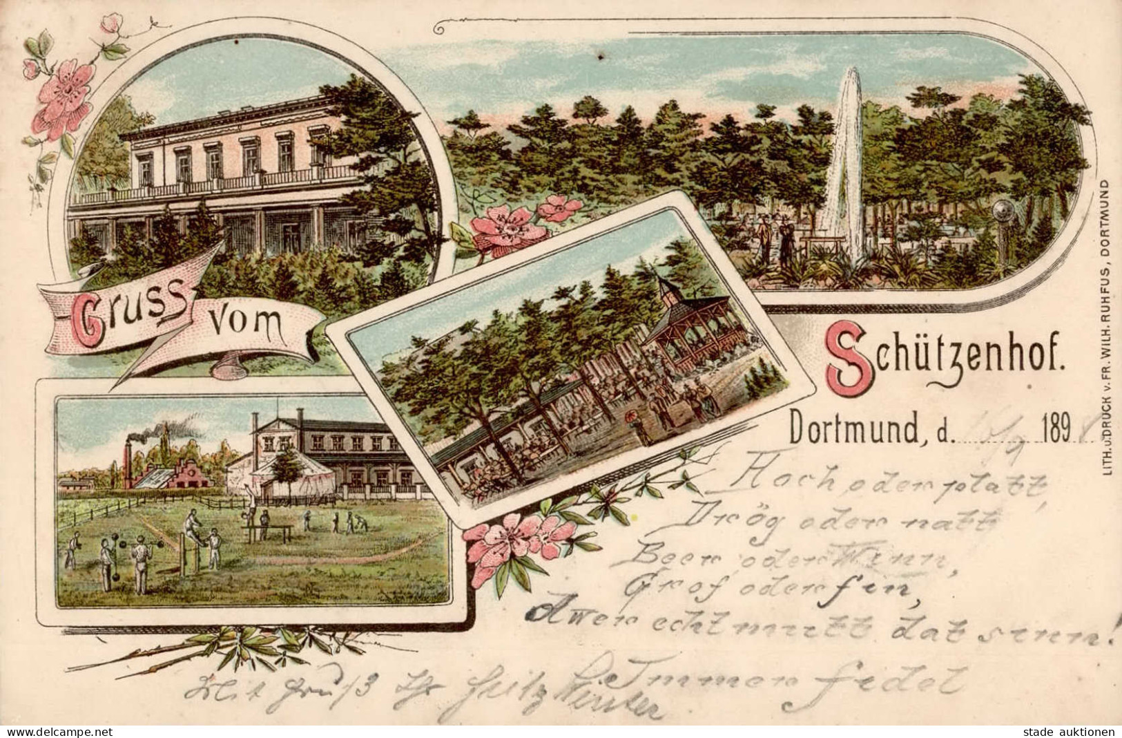 Dortmund (4600) Gasthaus Zum Schützenhof 1898 I- - Dortmund