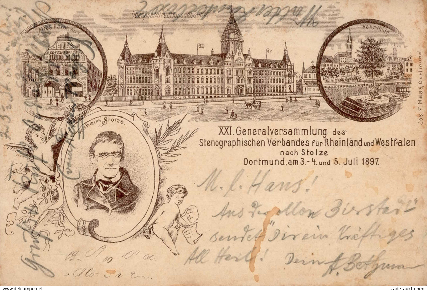 Dortmund (4600) XXI. Generalversammlung Des Stenographischen Verbandes Für Rheinland Und Westfalen 3. Bis 5. Juli 1897 R - Dortmund