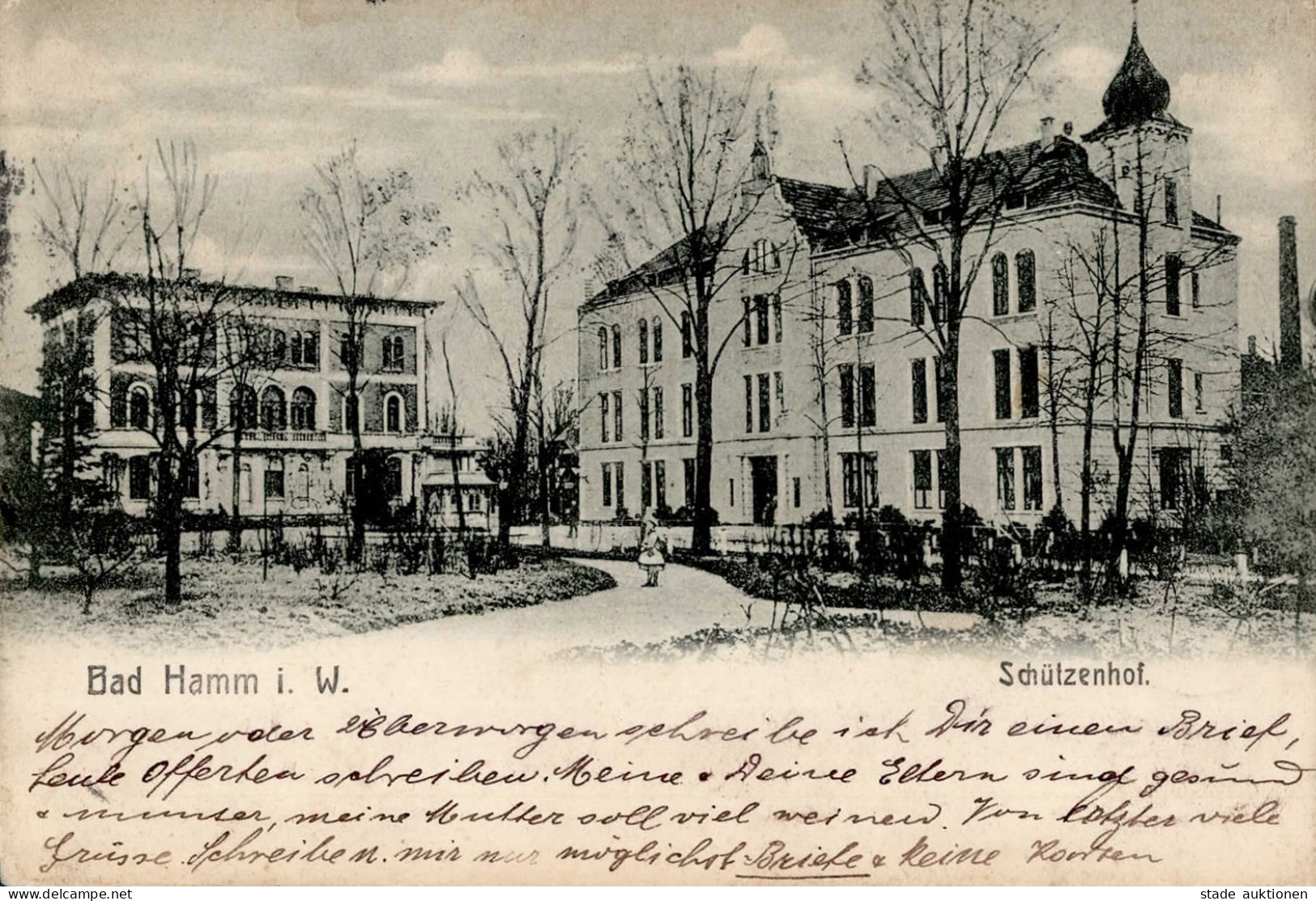 Hamm (4700) Gasthaus Zum Schützenhof 1908 II (Stauchung) - Hamm