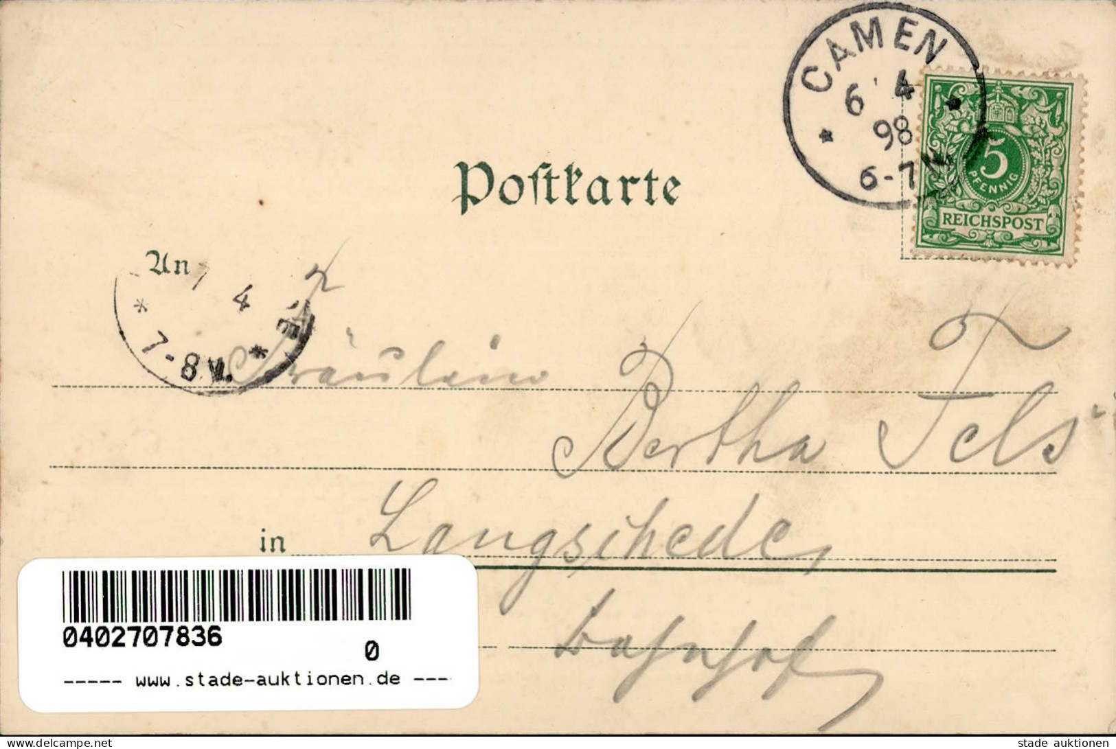 Kamen (4708) Amtsgericht 1898 I- - Hamm