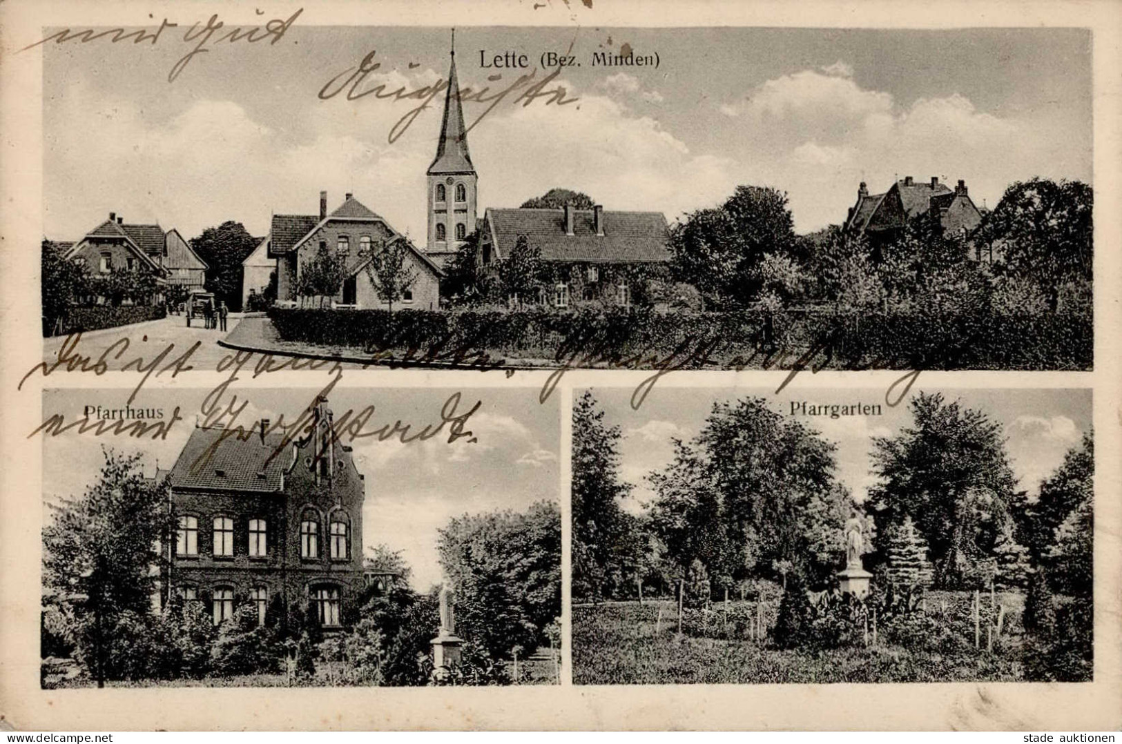 Lette (4740) Kirche Pfarrhaus 1919 I-II (fleckig) - Autres & Non Classés