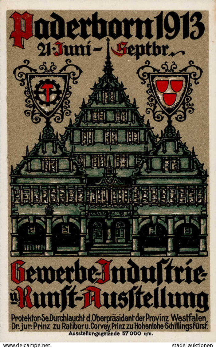 Paderborn (4790) Gewerbe- Industrie- Und Kunstausstellung 21. Juni Bis September 1913 I - Other & Unclassified