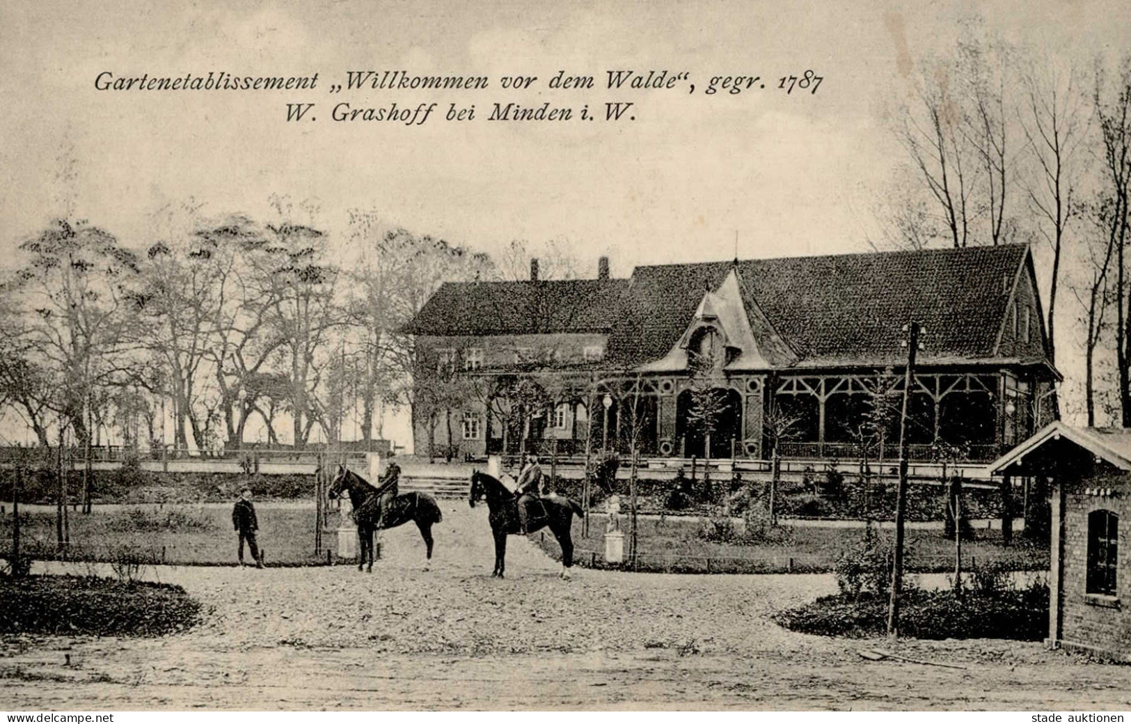 Graßhoff (4950) Gasthaus Willkommen Vor Dem Walde 1916 I- - Andere & Zonder Classificatie