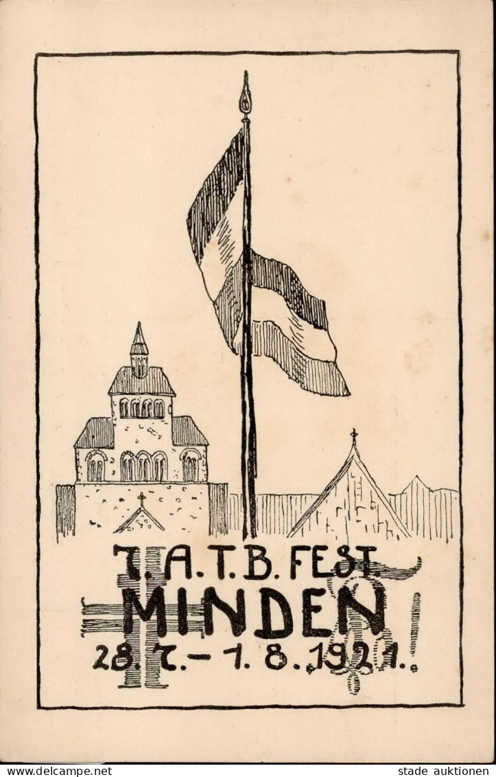 Minden (4950) 7. Akademischer Turnerbund Fest 28. Juli Bis 1. August 1921 Studentika I - Minden